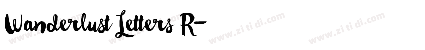 Wanderlust Letters R字体转换